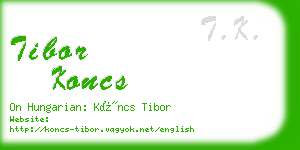 tibor koncs business card